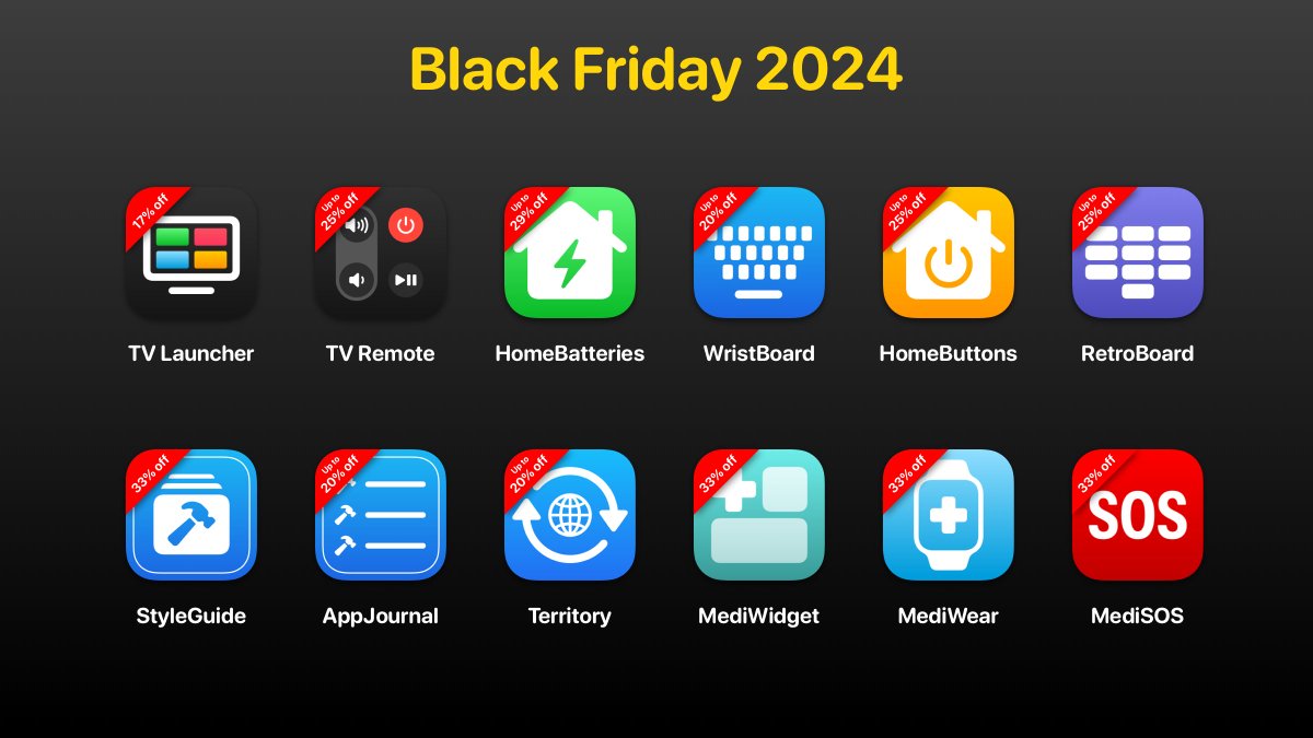adamfootdev's tweet photo. Black Friday discounts are now live for my apps! 🚀

Download links can be found on my website: https://t.co/WJviFiGU7v https://t.co/moaxLT6BuT
