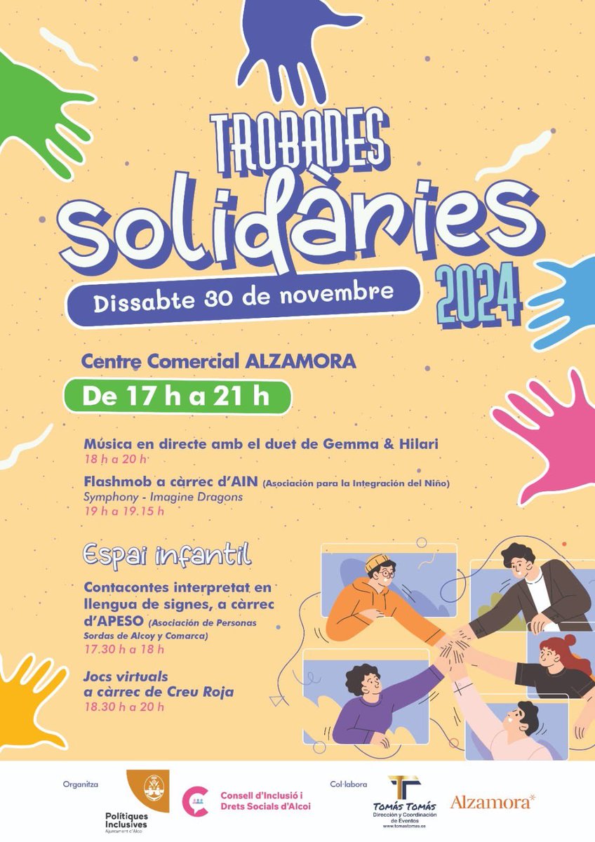 Alzheimer Alcoy (@alzheimeralcoy) on Twitter photo 💚Desde la Asoc. de <a href="/AlzheimerAlcoy/">Alzheimer Alcoy</a> os invitamos a participar en les Trobades Solidàries organizadas por el <a href="/AjuntamentAlcoi/">Ajuntament d'Alcoi</a> y que tendrá lugar el 30 de noviembre de 17:00 a 21:00h en el CC @Alzamora alcoy
#Solidaridad #Alcoy #TrobadesSolidaries #AfaAlcoy #Solroja #Fevafa #CEAFA 💚Desde la Asoc. de <a href="/AlzheimerAlcoy/">Alzheimer Alcoy</a> os invitamos a participar en les Trobades Solidàries organizadas por el <a href="/AjuntamentAlcoi/">Ajuntament d'Alcoi</a> y que tendrá lugar el 30 de noviembre de 17:00 a 21:00h en el CC @Alzamora alcoy
#Solidaridad #Alcoy #TrobadesSolidaries #AfaAlcoy #Solroja #Fevafa #CEAFA