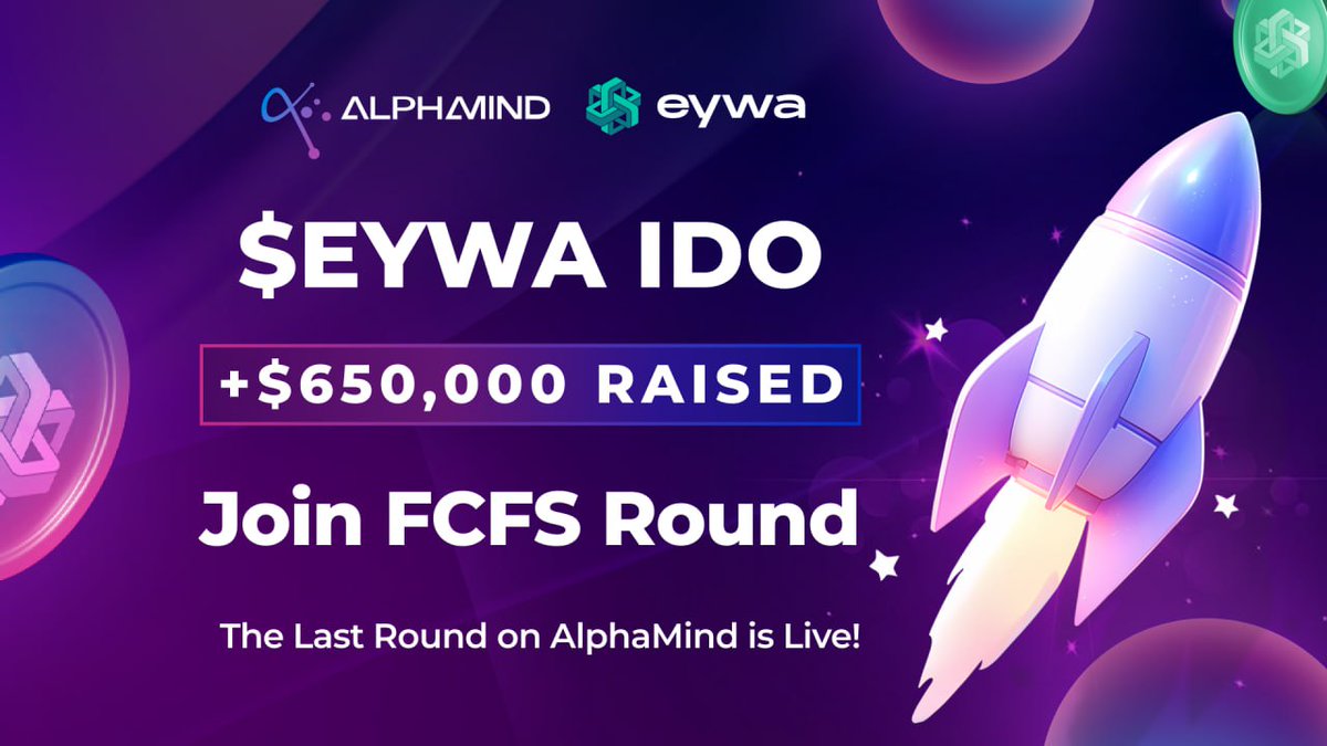 Black Friday Special: $EYWA IDO FCFS Round is Live! 🚀

Over $650,000 raised in community whitelist rounds - the last FCFS opportunity is now open for everyone, exclusive on AlphaMind launchpad (NO KYC required)

👉 Grab your spot now before it’s over: app.alphamind.co/ido/6737b1a039…