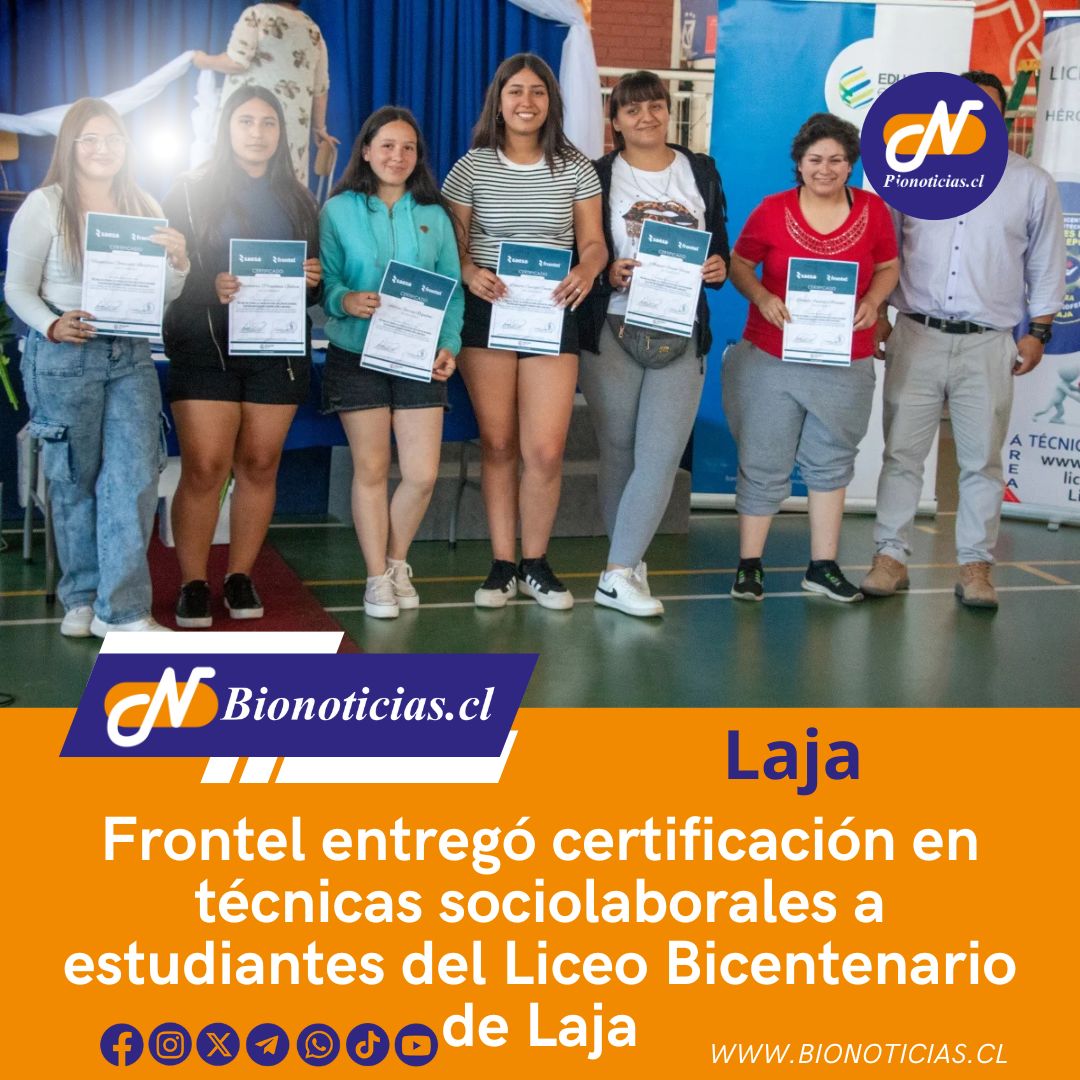 CHANDIAFER's tweet photo. Frontel entregó certificación en técnicas sociolaborales a estudiantes del Liceo Bicentenario de Laja
https://t.co/JlgG5njiYm
#Frontel #TécnicasSociolaborales #LiceoBicentenarioLaja #EducaciónYTrabajo #CertificaciónEstudiantil https://t.co/CtvdLEUiH9