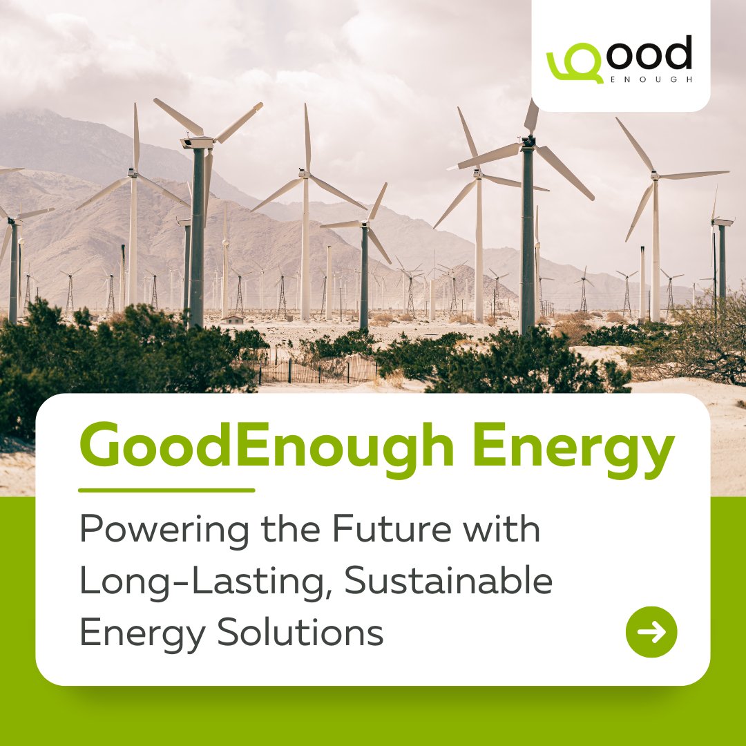 goodenough_001's tweet photo. GoodEnough Energy: Powering a Sustainable Future
Our energy storage systems stand out with
📆10-year lifespan (5x longer than traditional)
🛠️Zero maintenance
🌱Eco-friendly design
Let's build a cleaner tomorrow
#Energy #Sustainability #EcoFriendly #Climate #GoodEnoughEnergy https://t.co/bOiKks3jVX