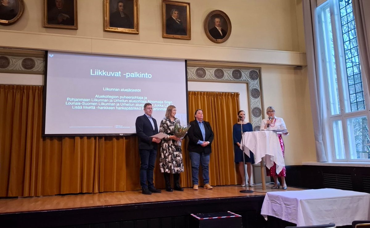 Liikkuvat-palkinto 2024 myönnettiin Liikunnan aluejärjestöille 🤸

Lisätietoja: okm.fi/-/liikunnan-yh…