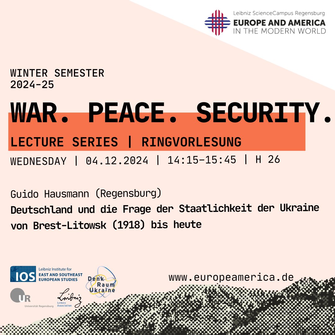 Vortrag über 🇩🇪 Politik &amp; die 🇺🇦 Staatlichkeit von unserem Co-Sprecher Prof. Dr. Guido Hausmann, der wichtige Stationen von 1918 bis heute &amp; die Rolle Deutschlands im #Russland-#Ukraine-Krieg diskutiert.
ℹ️lmy.de/YtbsN