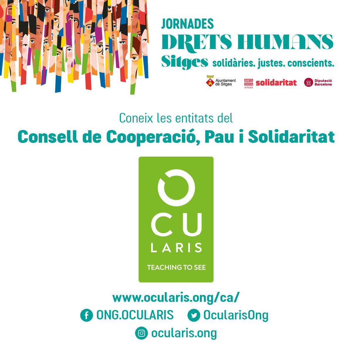 Coneix <a href="/OcularisOng/">OCULARIS ONGD</a>  és una entitat fundada el 2010 que treballa per erradicar la ceguesa evitable, aquella que es pot prevenir o guarir, i garantir el dret universal a la salut visual. 
Més info
ocularis.ong

#EntitatsdeCooperacio #Sitges