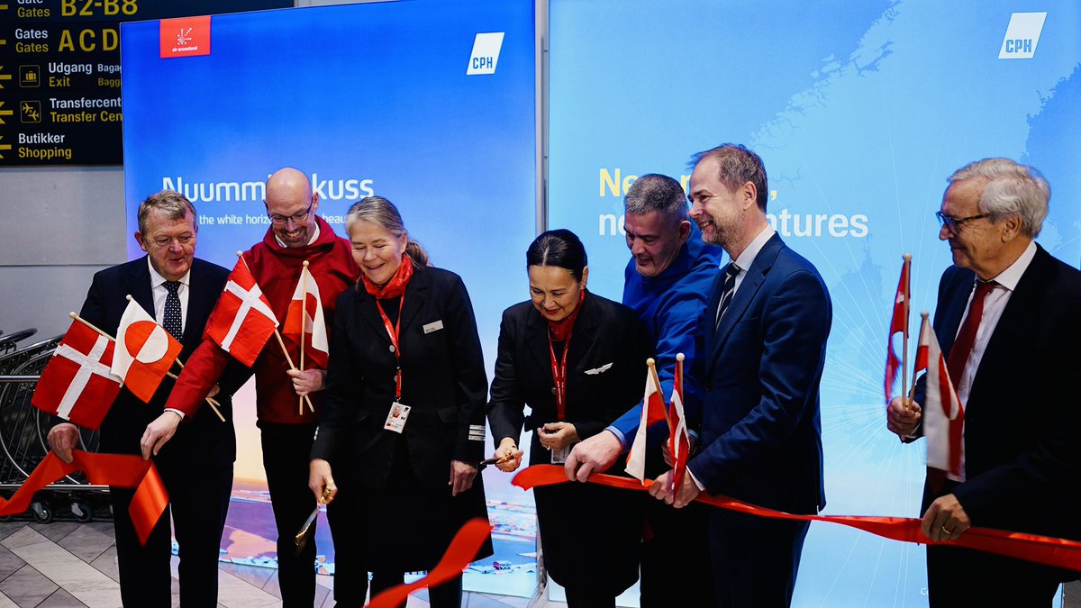 Stor dag i dag, hvor vi åbner den helt nye direkte flyrute mellem Nuuk og København.
Grønland får nemmere adgang til verden - og verden får nemmere adgang til Grønland.