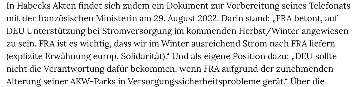 Wenn #Cicero etwas über #Habeck und #AKW behauptet, kann man davon wohl immer ausgehen, dass es Fake ist: Es steht buchstäblich darin, dass Frankreich 2022 auf Strom aus Deutschland angewiesen war. Und sie titeln genau das Gegenteil. Und #Spahn schreibt das einfach ab. Dreist.