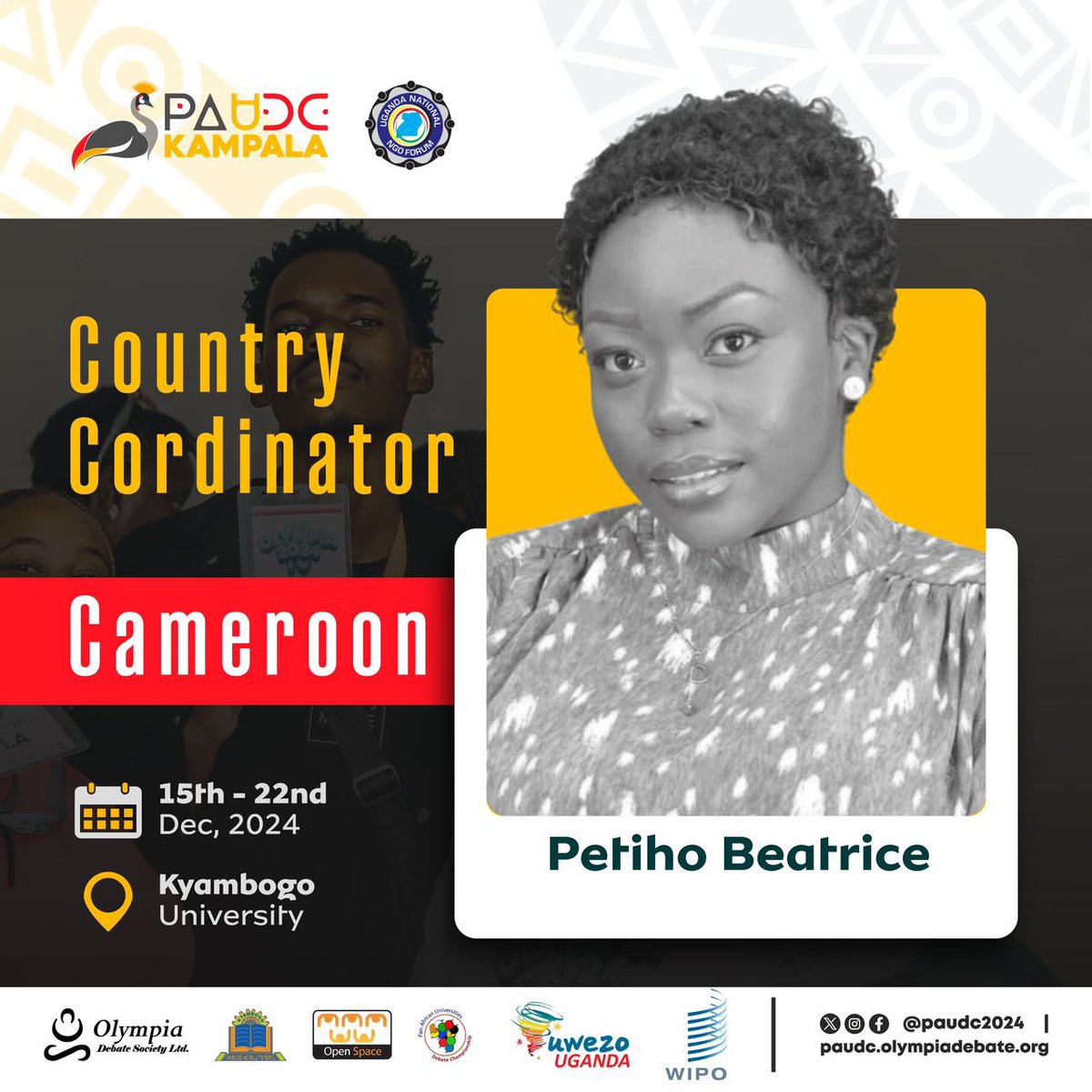 JerryAVance's tweet photo. Spotlight on our incredible coordinators from Nigeria 🇳🇬, Côte d’Ivoire 🇨🇮, Cameroon 🇨🇲🌟 They’re driving the spirit of #PAUDCKampala across Africa.

Grateful to @ngoforum for being the Platinum partner championing community impact. 🙌 #ThePearlExperience” https://t.co/hU0ctTpXCa