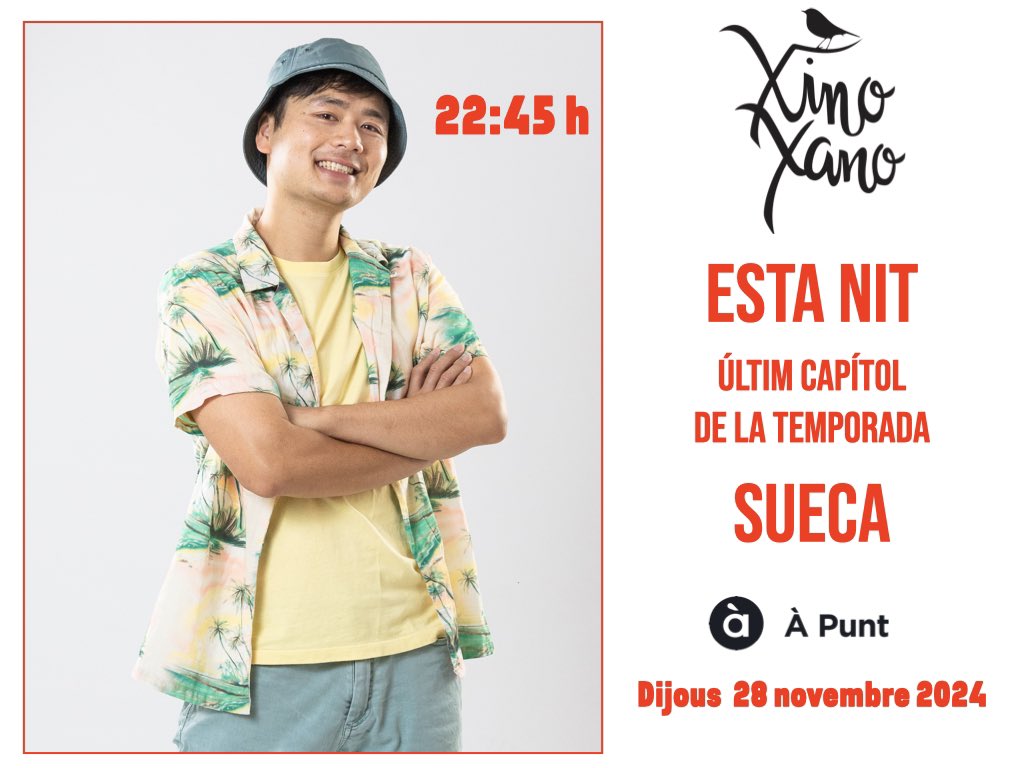 Últim capítol de la temporada de <a href="/XinoXanoAPunt/">Xino Xano</a> 
Està nit a les 22:45 en <a href="/apunt_media/">À Punt</a> 
♥️♥️♥️♥️
No t’ho pots perdre!!