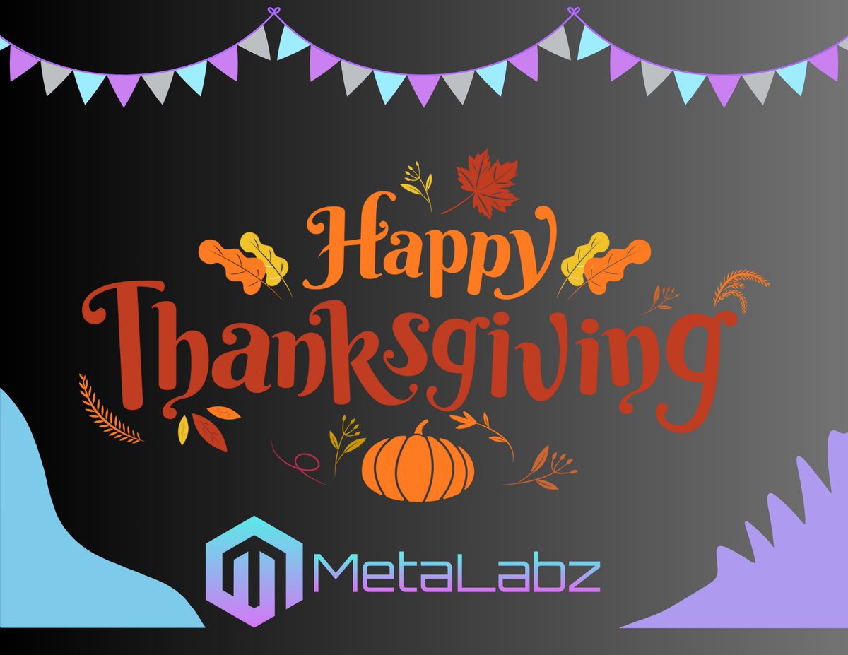 Meta_labz's tweet photo. Good morning to everyone and Happy Thanksgiving to everyone who is celebrating!
Keep it #MetaLabz
🦃 https://t.co/B2uEt4SKzB