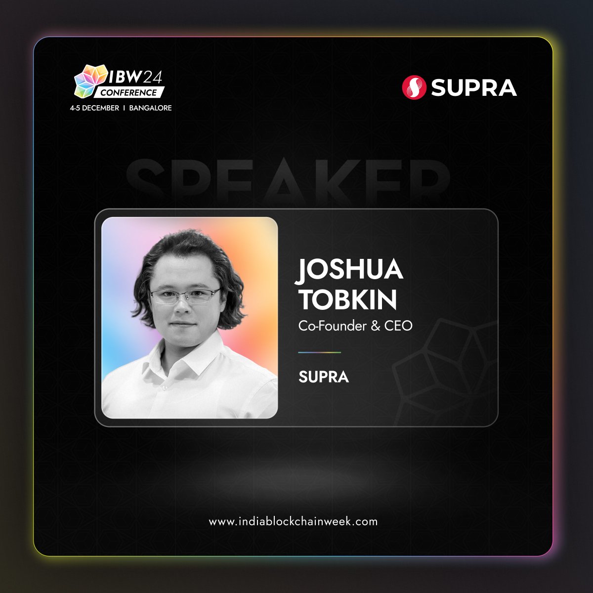 We are thrilled to announce <a href="/JoshuaTobkin/">Josh Tobkin (SUPRA)</a> as a speaker for The #IBW2024 Confernce! 🪷

With over 18 years of experience in SaaS, Joshua Tobkin has made a mark in payments and online gaming, achieving a successful business exit. He has held leadership roles as a Creative Director