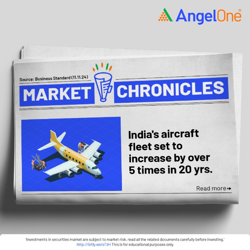 AngelOne's tweet photo. Indiaโs fleet expansion is rewriting the future of aviation. With over 2,000 planes on order and a projected 8.7% annual growth rate, Indian airlines are set to dominate the skies. Explore the insights that highlight this remarkable journey ahead.
#Aviation #MarketChronicles