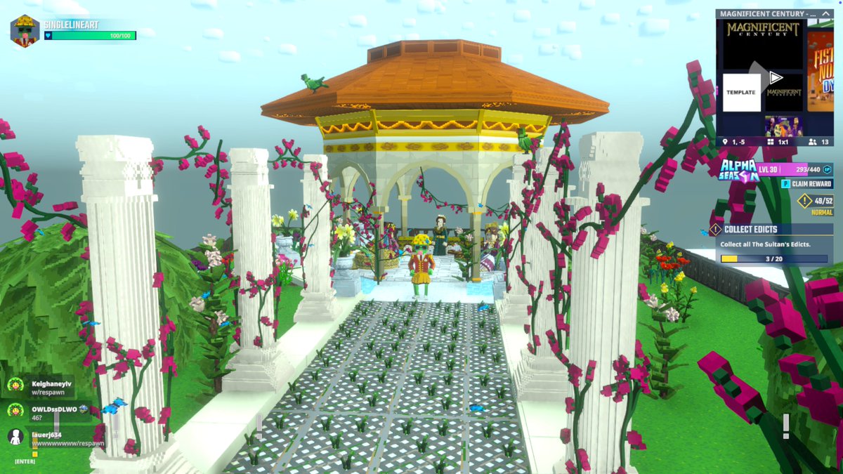 SingleLineArt's tweet photo. Relaxing under the @Magnificentury_ Pergola in @TheSandboxGame. Living like virtual royalty! 👑🌺 https://t.co/M6uUJBwlEx #TheSandbox #AlphaSeason4 #AS4SocialChallenge https://t.co/LCSKMfzeOC