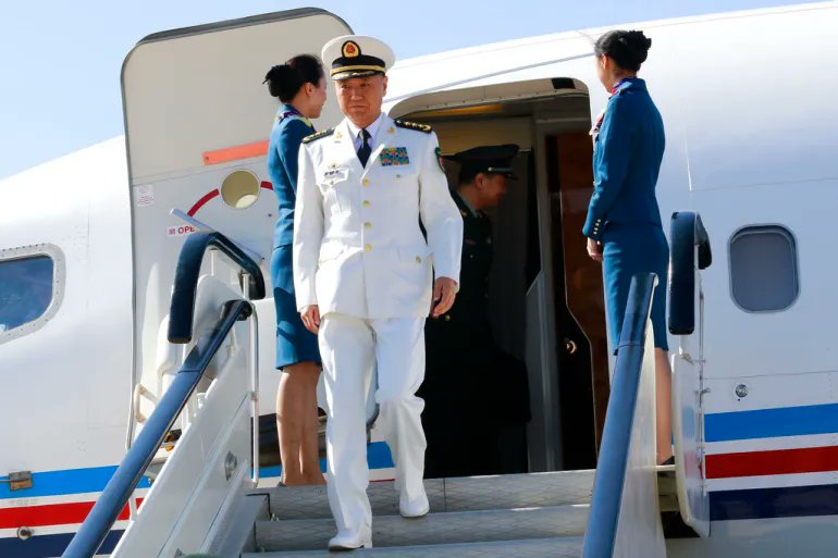 Bewoke0's tweet photo. China says top military official suspended, placed under investigation.Probe into Miao Hua comes as China slams earlier reports of investigation into defence minister as ‘slanderous’. #chilhavisto #Trump #RussianBankCollapse https://t.co/eGf00td6iT