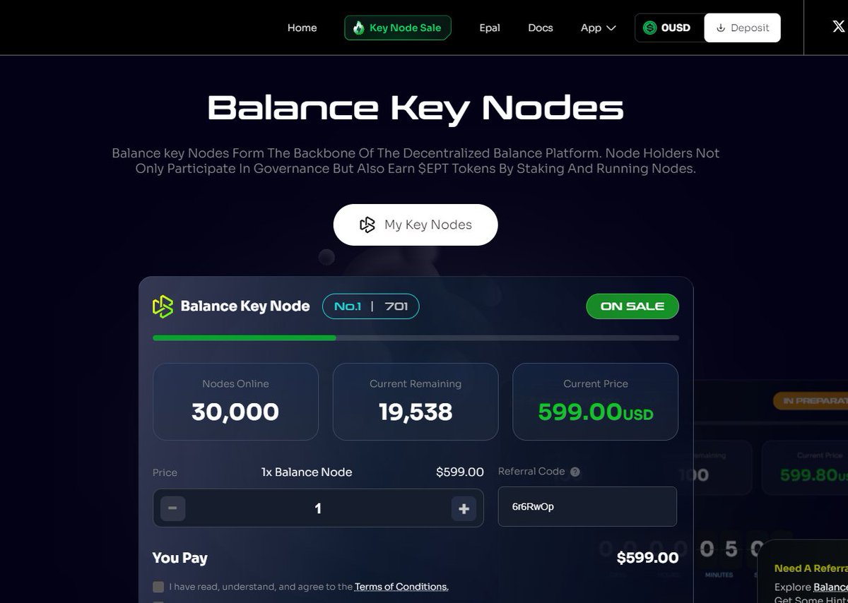 balance.fun/node?invite_co… Tiếp tục kèo node khác cho anh em 

📷 Ae check qua Balance.Fun - dự án được a16z, Galaxy Interactive back với $40M và đang mở bán Key Node.

Đây là con hàng từ team E-PAL - nền tảng game companion top 1 thế giới, được a16z nha