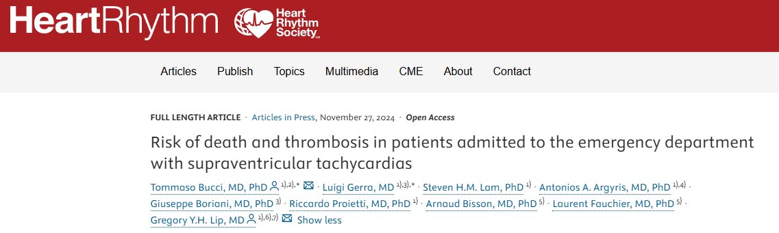 🫀 Patients with SVT admitted to the ED are at a high risk of adverse events after discharge.
🔍 AF screening is particularly important for older males with multimorbidity.
🔥 Check it out on <a href="/hrs_journal/">HeartRhythm</a> heartrhythmjournal.com/article/S1547-…
<a href="/LiverpoolCCS/">Liverpool Centre for Cardiovascular Science</a> <a href="/GerraLuigi/">Luigi Gerra</a>