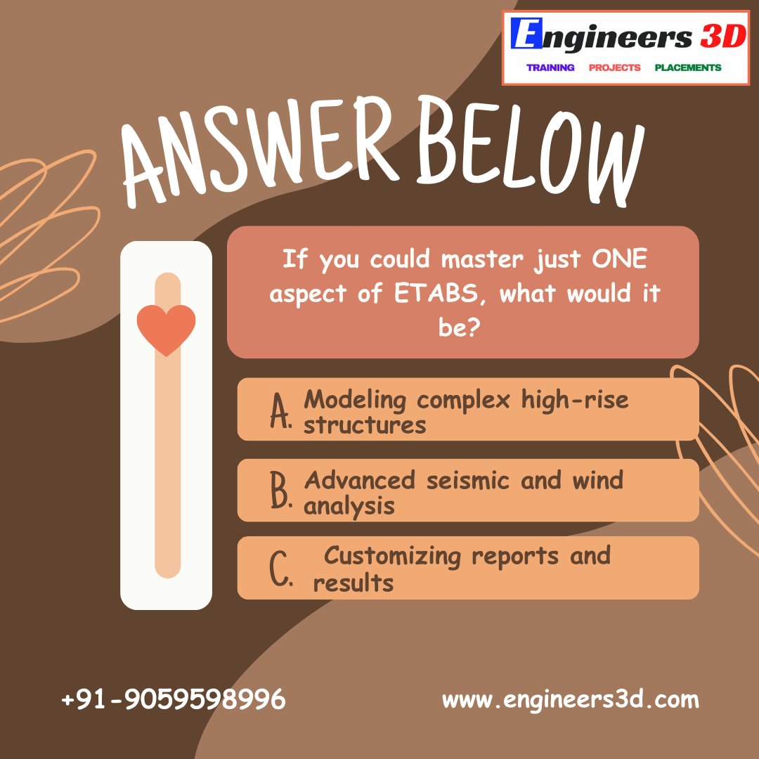 Engineers3d's tweet image. 🏗️ Calling All Structural Enthusiasts! 🌟

Cast your vote NOW! 🗳️ Let’s see what makes ETABS your go-to structural analysis tool!

#ETABS #StructuralEngineering #EngineeringPoll #EngineersChoice #ETABSTraining #StructuralDesign #EngineeringCommunity  #PollTime #Engineers3D