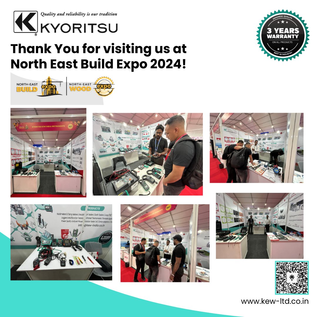 KyoritsuIndi1's tweet image. A big thank you to everyone who visited the Kyoritsu KEW India booth at the North East Build Expo 2024 in Guwahati. 
Your interest in our quality and reliable offerings was truly rewarding. We're grateful for the chance to connect in person. #nebuildexpo #kyoritsu #multimeters