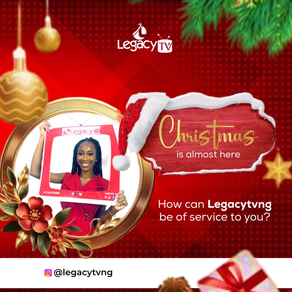 legacytvng's tweet image. It’s 27 days to Christmas 🎄
Tell us how we can be of service to you 👇
#christmasiscoming #mediacompany #eventcoverage #redcarpet #services
