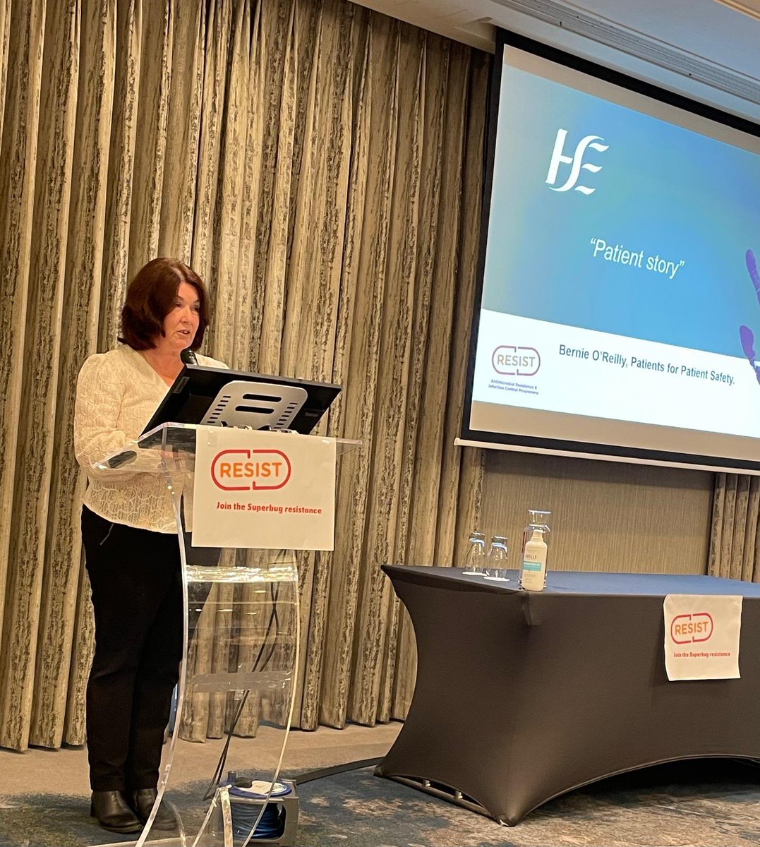 BabsSlevin's tweet photo. Bernie O’Reilly, sharing Tony’s story, her husband, who died from #sepsis, sharing with us all of the lost opportunities, those missed opportunities which may have changed Tony’s poor outcome 18 years ago @HSEDubSouthEast @PFPS_Ireland @eimeartb @Dr_D_Mullins https://t.co/7S6gkO01tq