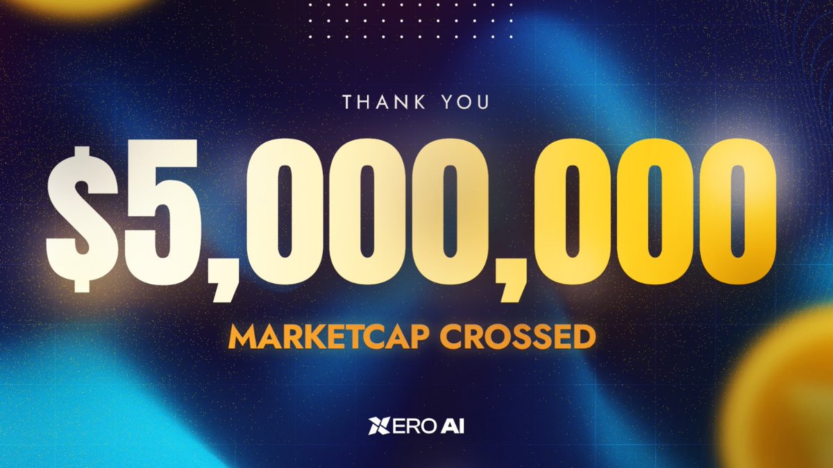 xeroai_erc's tweet photo. $XeroAI smashed through $5M market cap again — 10 months in and still unstoppable! 💎⚡️

Shoutout to our community for driving this revolution. The future’s here, and we’re leading it. 🚀 

#XeroAI #AI #ARBP https://t.co/rmfBnoAHqu