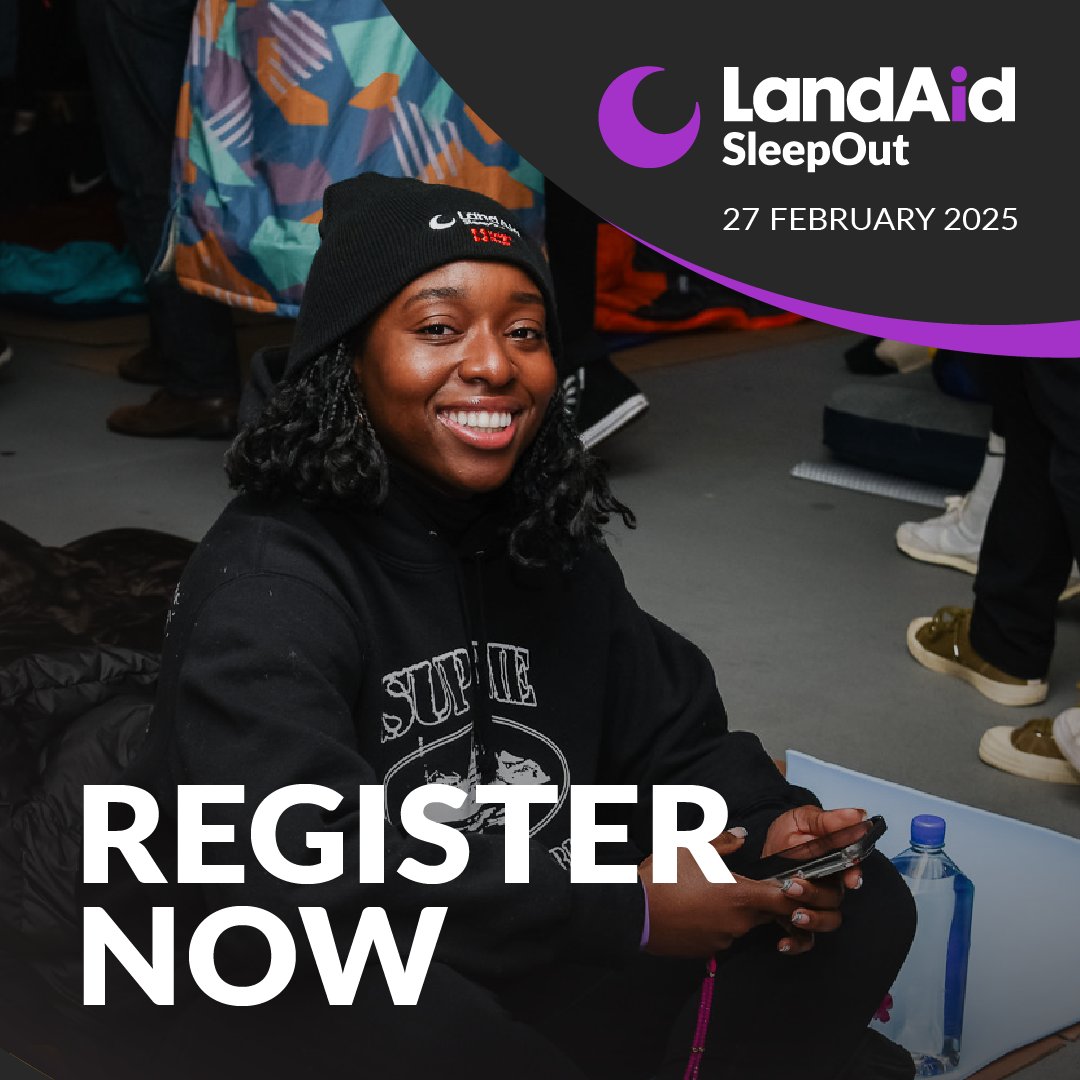 Dan Hughes (@propertydanh) on Twitter photo The <a href="/LandAid/">LandAid</a> SleepOut is back!
Brave one night outside on 27 Feb and make a difference to the lives of young people.
Join from one of 8 UK locations, or virtually at Home
Sign up today and help end youth homelessness: bit.ly/3NRVkKY
#EndYouthHomelessness The <a href="/LandAid/">LandAid</a> SleepOut is back!
Brave one night outside on 27 Feb and make a difference to the lives of young people.
Join from one of 8 UK locations, or virtually at Home
Sign up today and help end youth homelessness: bit.ly/3NRVkKY
#EndYouthHomelessness