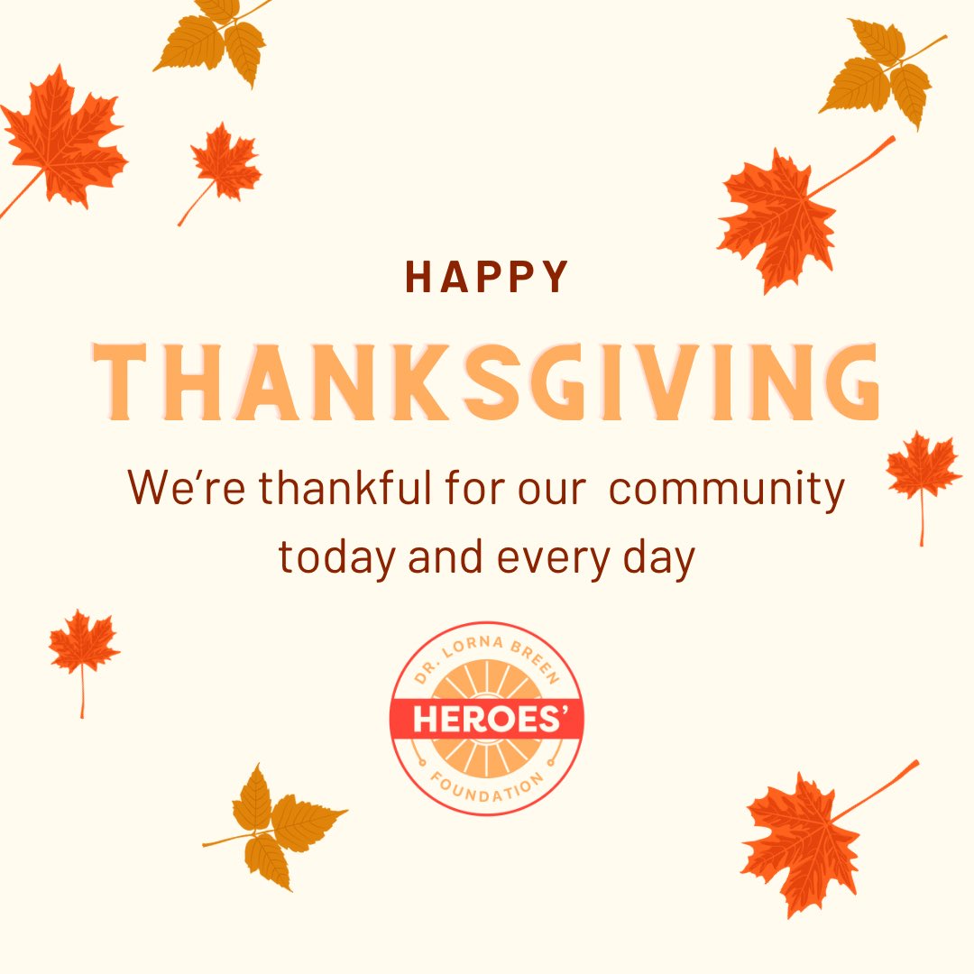 Happy #Thanksgiving 🧡 We’re reflecting on all that we’re thankful for today, including YOU, our community.

#HopeForHealthcare #LeadForLorna #StandWithLorna #HowAreYouReally #StopTheStigma #ShineTheLight