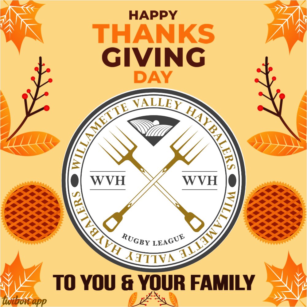 We want to wish everyone a wonderful, safe, and a #happythanksgivng ! 

#willamettevalley #rootedincommunity #forthevalley #rugbyforall #bentoncounty #linncounty #lanecounty #polkcounty #marioncounty