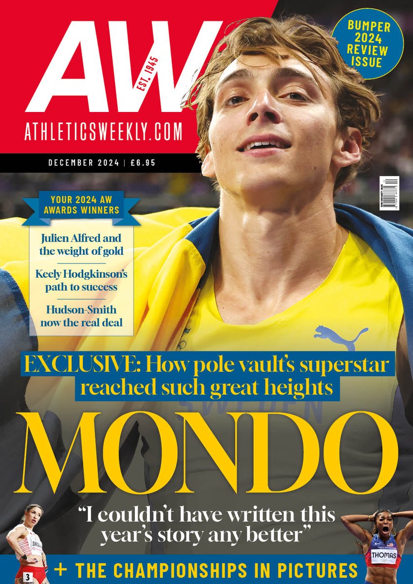 Introducing our December front cover 🥁

🗳️ We reveal the athletes that you chose as our 2024 athletes of the year

⚡️ Mondo Duplantis on how he produced his piece of Olympic magic in Paris

💥 A look back on the best moments from the 2024 season &amp; all the award winners are