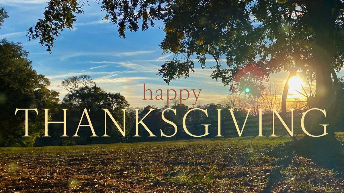 Happy Thanksgiving!
As the days get shorter and we move into winter, it's good to reflect on our many blessings!

 #thanksgiving #blessings