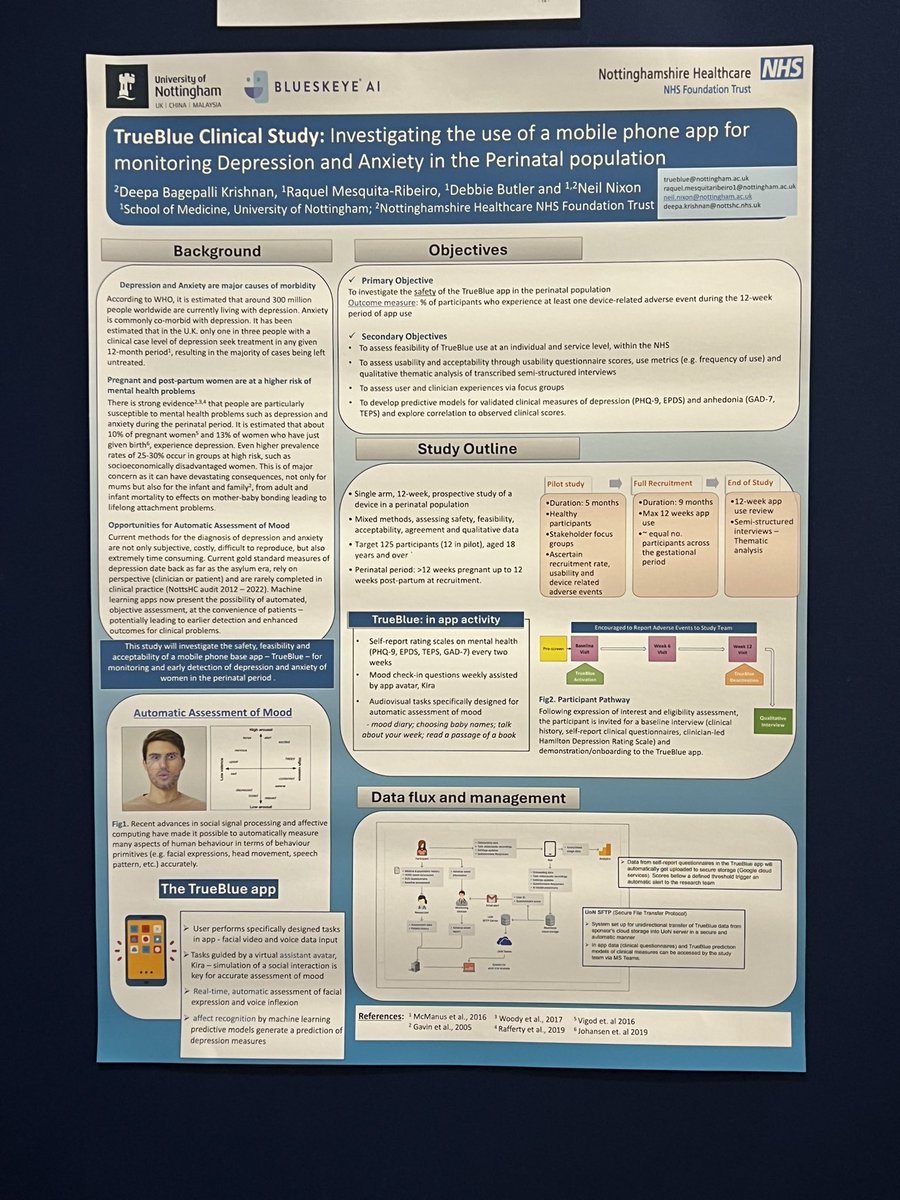 Deepa Bagepalli Krishnan (@reachdrdeepa) on Twitter photo Fantastic conference today <a href="/NottmBRC/">NIHR Nottingham BRC</a> #Conference2024 also presenting our research study in perinatal population <a href="/InstituteMH/">The Institute of Mental Health</a> <a href="/QI_NottsHC/">QI Nottinghamshire Healthcare</a> <a href="/NottsHealthcare/">Nottinghamshire Healthcare</a> <a href="/MedEdNottsHC/">Nottinghamshire Healthcare Medical Education</a> <a href="/rcpsychDPSIG/">RCPsych Digital Psychiatry SIG</a> <a href="/chrisha_jay/">Chrissy Grace</a> <a href="/Asifmbachlani/">Asif M Bachlani</a> <a href="/TrudiSene1/">Trudi Seneviratne OBE 🌠</a> <a href="/subodhdave1/">Subodh Dave ☘️🌻🌞 Humanising Medicine</a> <a href="/adave_NHS/">Dr Ananta Dave exploring life’s palette of shades</a> <a href="/GoCarpediumDoc/">Shevonne Matheiken</a> <a href="/csmony/">Mano Manoharan</a> <a href="/SuhanaAh/">Suhana Ahmed</a> Fantastic conference today <a href="/NottmBRC/">NIHR Nottingham BRC</a> #Conference2024 also presenting our research study in perinatal population <a href="/InstituteMH/">The Institute of Mental Health</a> <a href="/QI_NottsHC/">QI Nottinghamshire Healthcare</a> <a href="/NottsHealthcare/">Nottinghamshire Healthcare</a> <a href="/MedEdNottsHC/">Nottinghamshire Healthcare Medical Education</a> <a href="/rcpsychDPSIG/">RCPsych Digital Psychiatry SIG</a> <a href="/chrisha_jay/">Chrissy Grace</a> <a href="/Asifmbachlani/">Asif M Bachlani</a> <a href="/TrudiSene1/">Trudi Seneviratne OBE 🌠</a> <a href="/subodhdave1/">Subodh Dave ☘️🌻🌞 Humanising Medicine</a> <a href="/adave_NHS/">Dr Ananta Dave exploring life’s palette of shades</a> <a href="/GoCarpediumDoc/">Shevonne Matheiken</a> <a href="/csmony/">Mano Manoharan</a> <a href="/SuhanaAh/">Suhana Ahmed</a>
