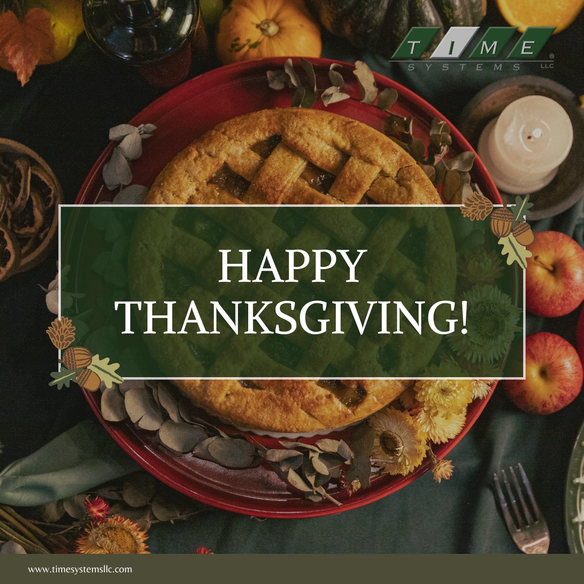 TIMESystemsLLC's tweet image. From all of us at @TIMESystemsLLC : Happy Thanksgiving! We are grateful for our talented team, trusted clients, and supportive families who make everything we do possible. Wishing you a holiday filled with joy and gratitude. 🧡🦃 #Thanksgiving #Gratitude #InServiceAlways