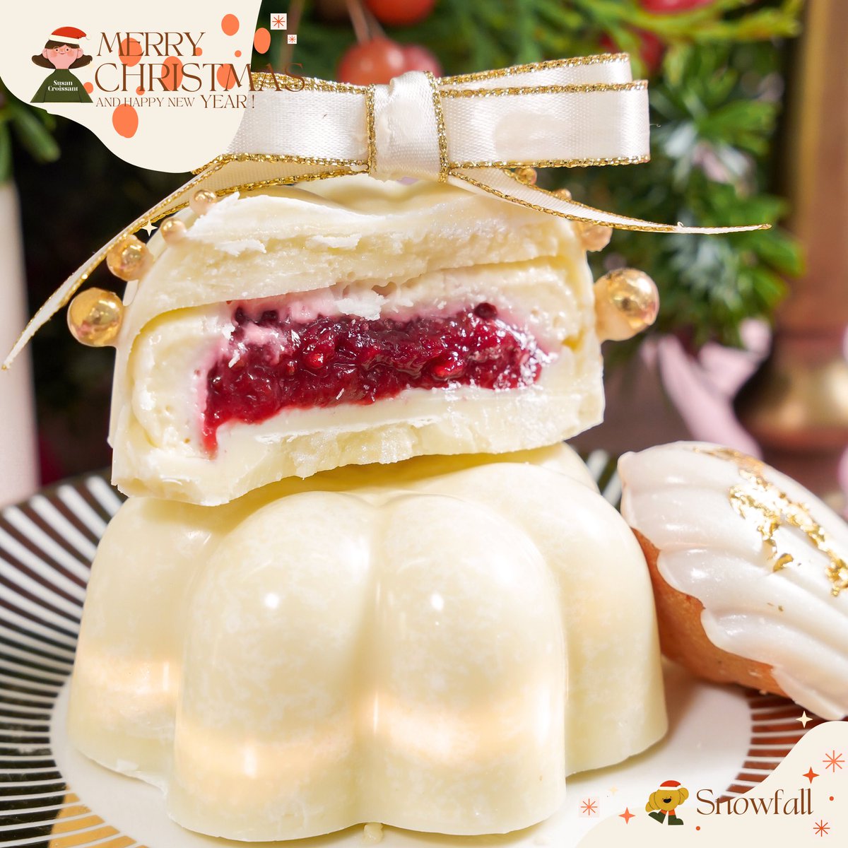 CroissantSusan's tweet photo. Meet Snowfall!❄️☃️A sweet little bundle of joy filled with cream cheese 🤍🍧and strawberry jam,🍓🎀🌸all snug in a cozy white chocolate coat. Made for magical holiday moments!🌨️💕
🏦Sukhumvit 39
🏠Ekkamai24
⛺️OCC, One city center
⛺️ Parq, Rama IV
🛒 Villa Market
☎️ line(susan.c) https://t.co/BD4H7Rokcg