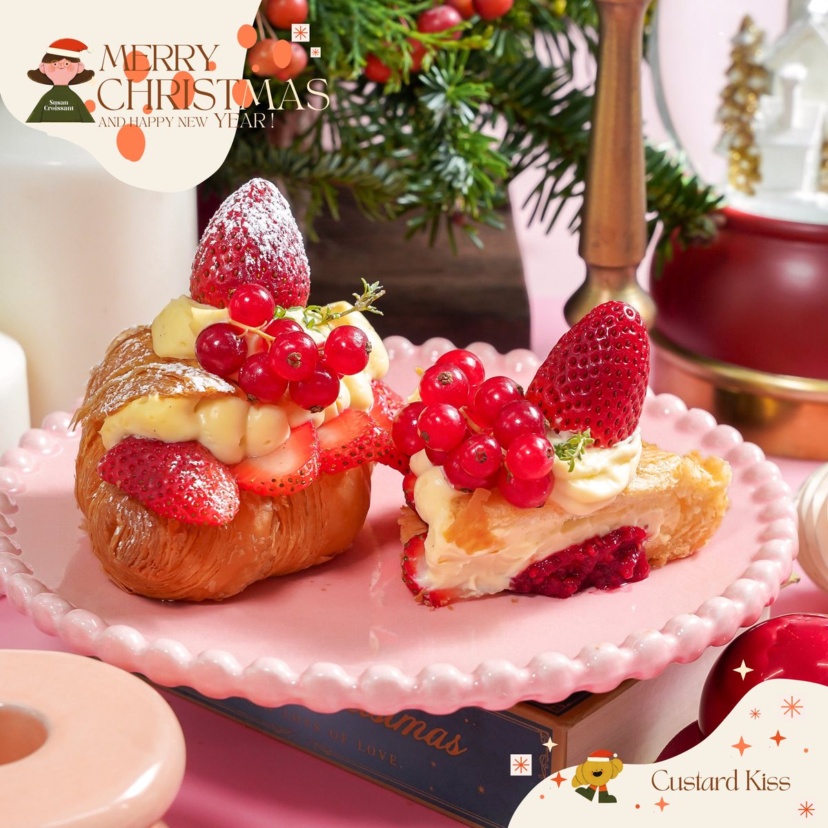 CroissantSusan's tweet photo. Meet Snowfall!❄️☃️A sweet little bundle of joy filled with cream cheese 🤍🍧and strawberry jam,🍓🎀🌸all snug in a cozy white chocolate coat. Made for magical holiday moments!🌨️💕
🏦Sukhumvit 39
🏠Ekkamai24
⛺️OCC, One city center
⛺️ Parq, Rama IV
🛒 Villa Market
☎️ line(susan.c) https://t.co/BD4H7Rokcg