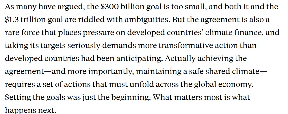 I'm in <a href="/ForeignPolicy/">Foreign Policy</a>, arguing that the new climate finance agreement is about much more than just the $300 billion number.

It's deeply flawed, but even so, taking it seriously demands action to make the global economy work better for developing countries + the climate