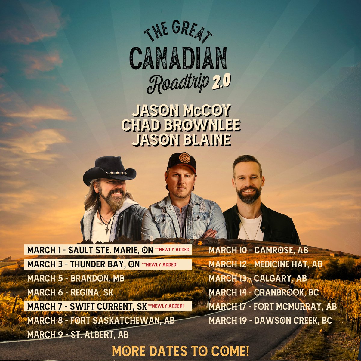 ✨ Exciting news, roadtrippers!

We’ve just added 3 new shows to The Great Canadian Roadtrip 2.0, and we’re not done - more stops are coming soon! 

Who’s ready to hit the road with us? 🚦

Tickets at link in bio! 🔗
.
.
.
#thegreatcanadianroadtrip #tour #canada #gcrt