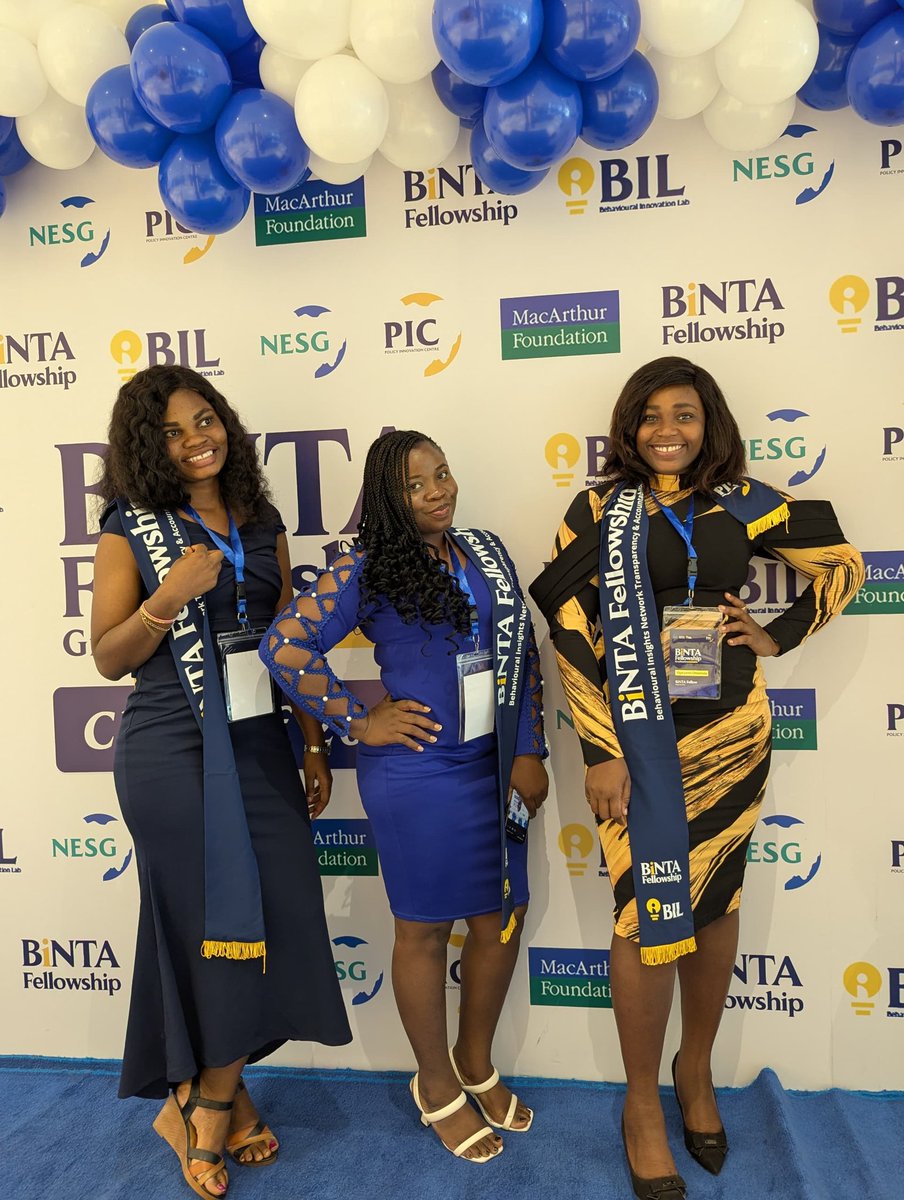 OladunjoyeBles1's tweet photo. Being a BiNTA fellow is a win, and when the team that you lead is recognized as the only and overall best, it is a great win.

Thank you @policycentreng for supporting us through this impactful journey. https://t.co/DzCyJcHYBh