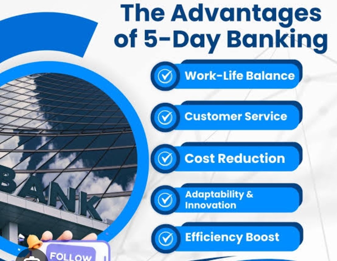 #5DaysBanking 
<a href="/fboioa_india/">Federation of Bank of India Officers' Associations</a> 
<a href="/nilesh_pawar15/">Nilesh Pawar</a> 
<a href="/sanjaybpi/">Sanjay Das</a> 
<a href="/AshishTekale_/">Ashish Tekale Patil</a>
<a href="/BOIOAMNG/">Bank Of India Officers' Association (Mumbai & Goa)</a>
<a href="/ChiefIba/">IBA_Chief_Executive</a> 
<a href="/DFS_India/">DFS</a>