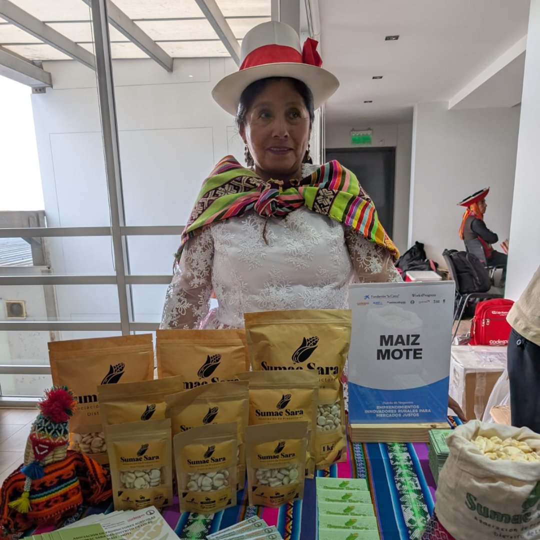 CODESPA's tweet photo. Gracias al programa #Work4Progress de @FundlaCaixa mujeres emprendedoras en #Peru están cerrando acuerdos comerciales y mejorando el acceso al crédito. Así lo ha podido comprobar el patronato de #CODESPA que ha viajado allí esta semana ¡Juntos estamos impulsando su futuro! 💼🌱 https://t.co/myOF23bgjG