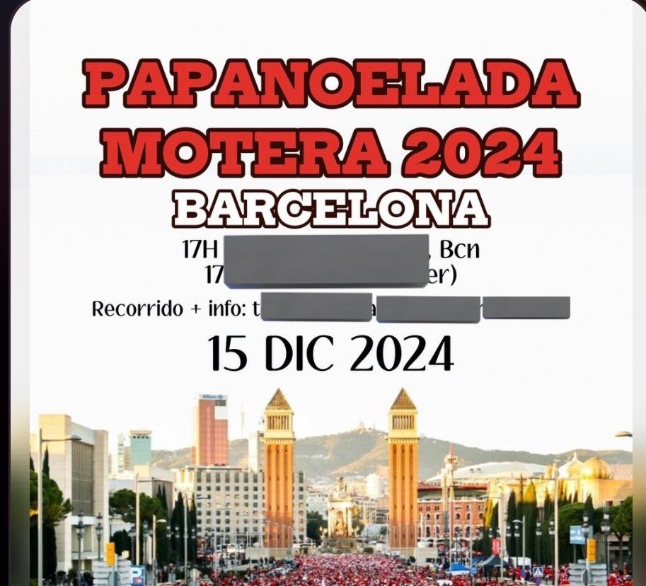 Un any més, un grup de motoristes vol usar una suposada tradició de Nadal per fer una rua de soroll i fum passejant les seves motos per la ciutat vestits de vermell. Fa anys q ni <a href="/GUBBarcelona/">Guàrdia Urbana Barcelona</a> ni <a href="/mossos/">Mossos</a> ho autoritzen, amb dictàments de Salut Pública contraris.
#PaneroladaMotera