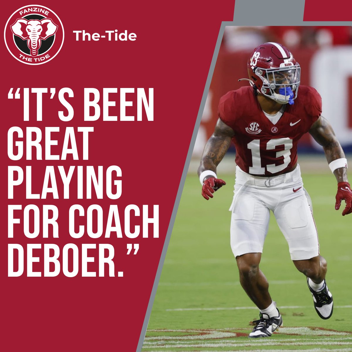 #Alabama captain Malachi Moore on Coach DeBoer🗣️

“The way he came in and aligned the way he did stuff with the way we do stuff here… he did a great job at allowing us to be vocal”. “It’s been great playing for Coach DeBoer.” #RollTide