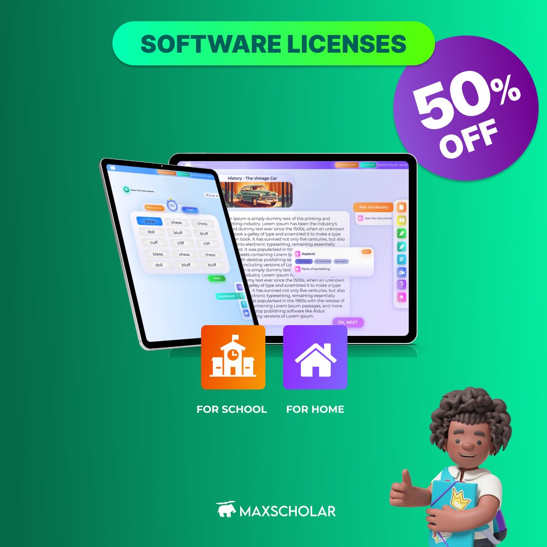 MaxScholarLLC's tweet photo. 🎉 *Big News!* 🎉 MaxScholar is offering *50% OFF* on our entire site until the end of the year! 🏷️✨  

Empower your child’s learning journey with our proven tools and strategies for reading, comprehension, and more. 📚💡 https://t.co/YHP96ZqeDq
