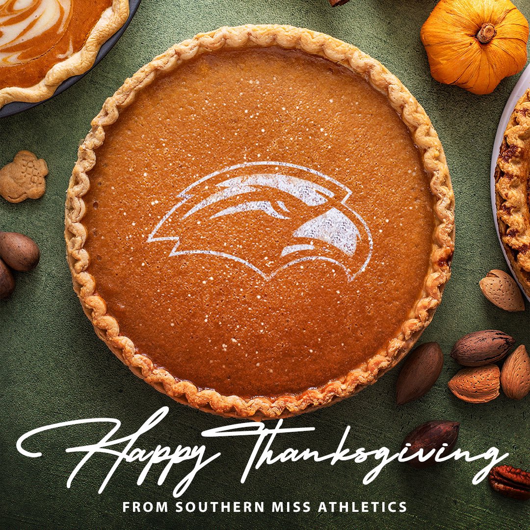 Happy Thanksgiving from Southern Miss 🦃 🍁 

We are thankful for all the Golden Eagles out there!!

#SMTTT