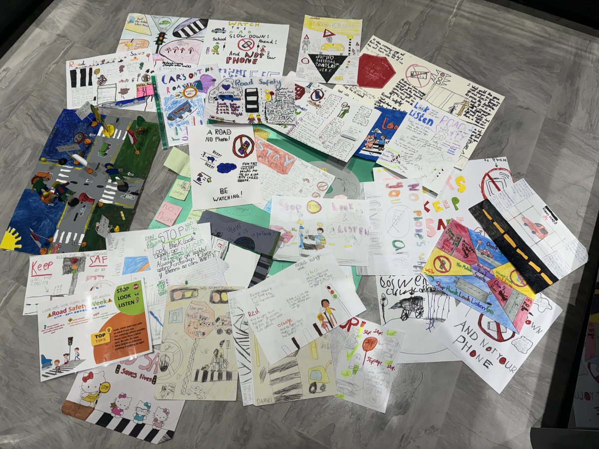 Here are just some of the amazing road safety posters! Thank you for all of your posters, the winner will be announced tomorrow 🚗⛔️😊