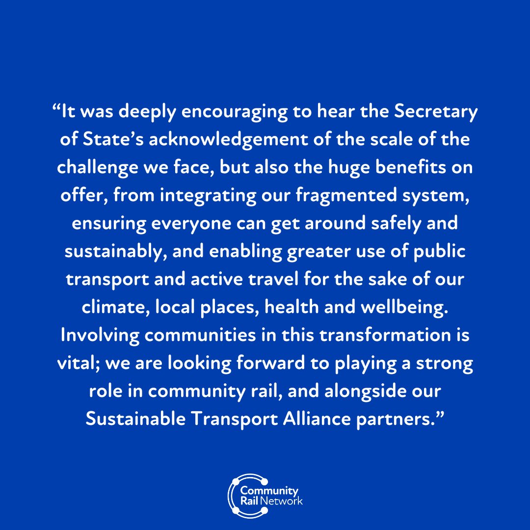 We enthusiastically welcome today's announcement that an Integrated National Transport Strategy for England will be created by <a href="/transportgovuk/">Department for Transport</a>, to widen access to opportunity and enable sustainable &amp; inclusive travel.

Here's what our chief executive <a href="/Jools_Townsend/">Jools Townsend</a> commented 👇