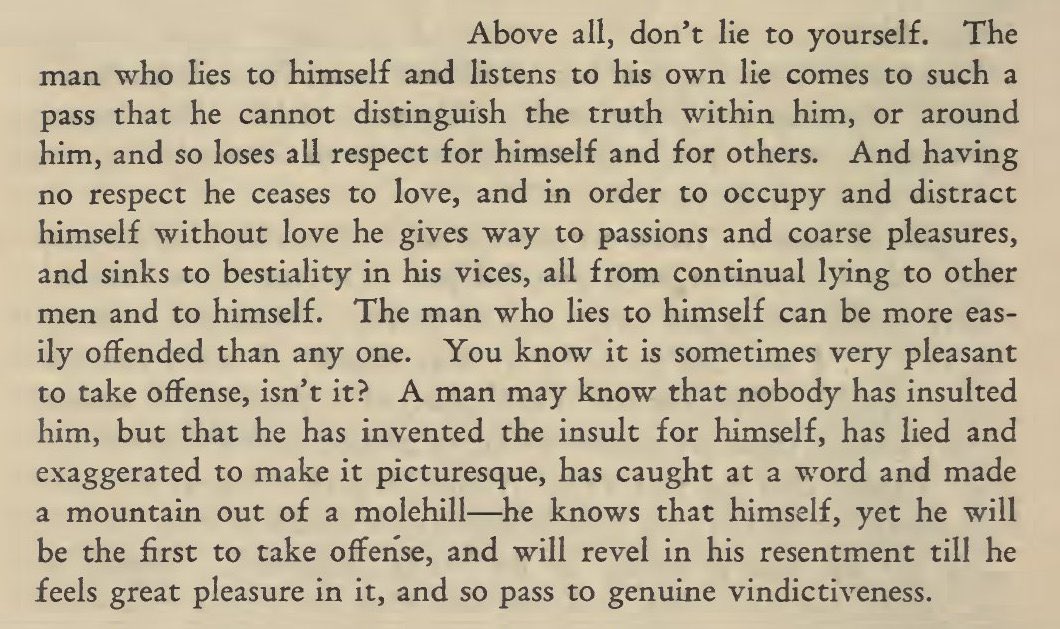 dimissimo1's tweet photo. Fyodor Dostoevsky (Russian novelist) said it better than any modern book on psychology https://t.co/fUpF1UuuwE