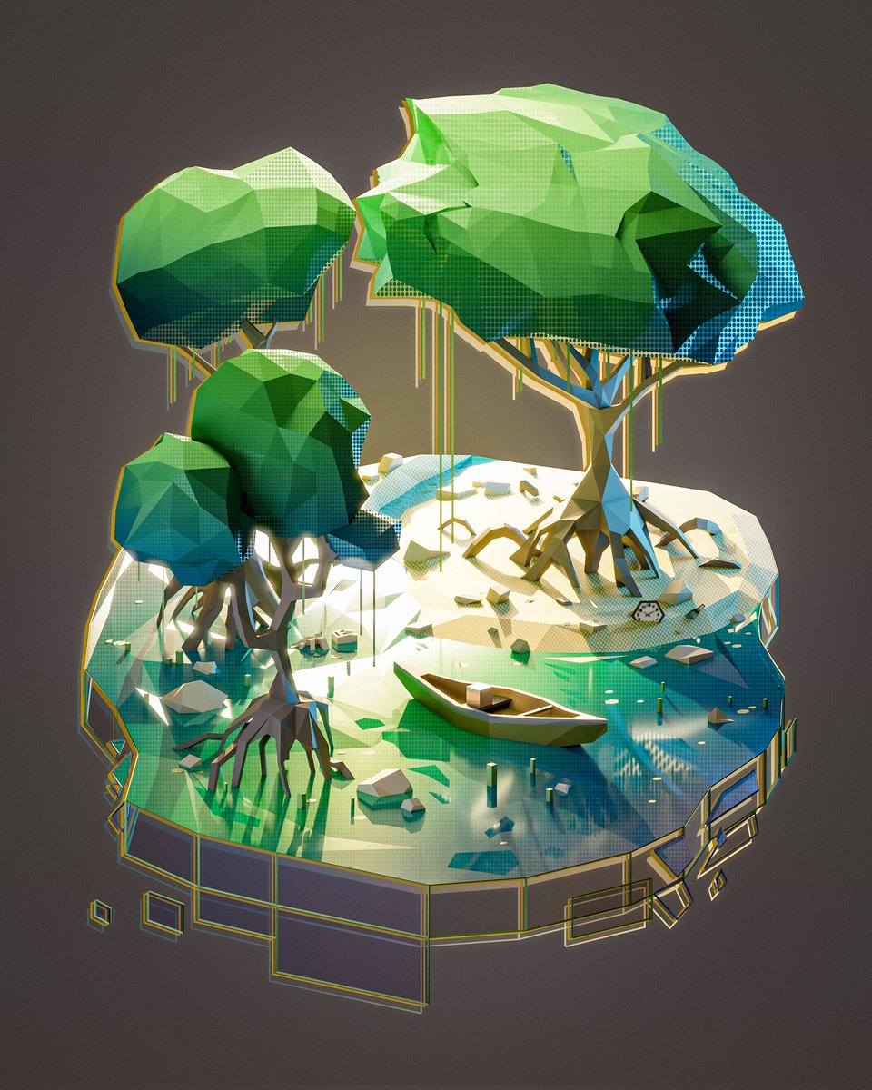 pelopolyart's tweet photo. m A N G R O V E  F O R E S T

#lowpoly #3dart https://t.co/n2siVUX3p6
