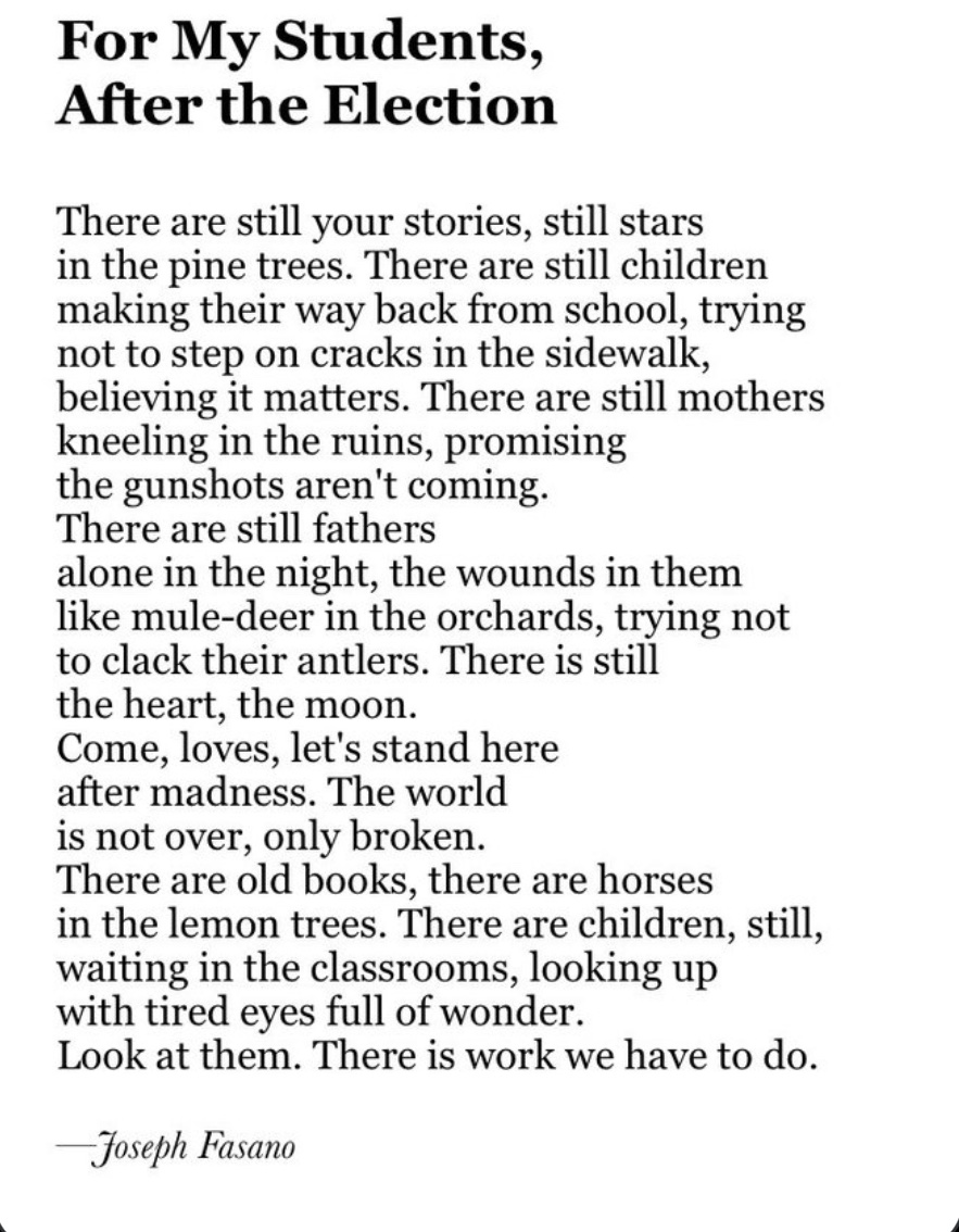 CroninClan's tweet photo. @Joseph_Fasano_ This was one of the first things I saw afterwards. It was my introduction to you and your writings. It not only spoke to the moment, it was as though you wrote it for me. It single handedly dusted me off, stood me up, and extended my hand to others. 
Thank you. https://t.co/EAxBgMga5K
