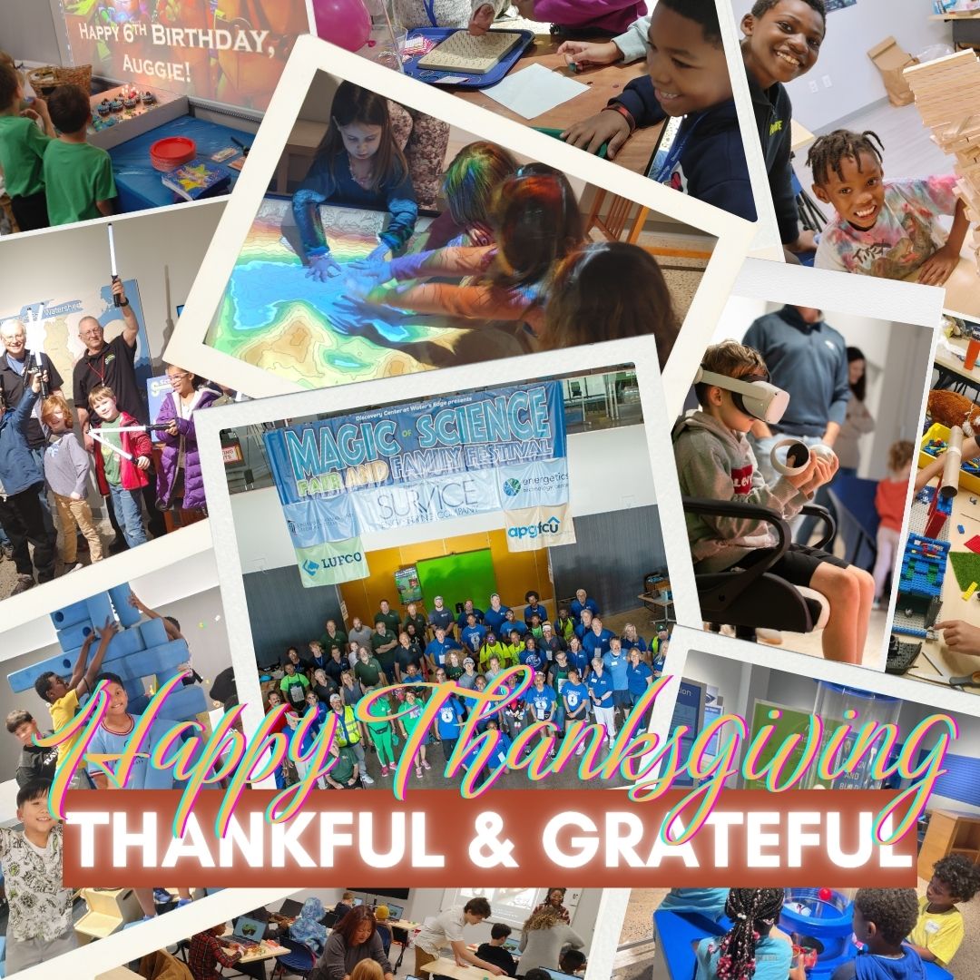 DiscoveryCtrMD's tweet photo. ✨This holiday season, we're SO THANKFUL for our donors, sponsors, board, advisors, volunteers, staff, schools, students, &amp; families! Your support made our 1st year unforgettable with fun learning moments during drop-ins, field trips, parties, &amp; events. Here's to more to come! https://t.co/WxURQEg6LN