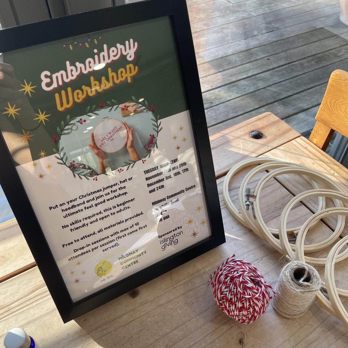 Lady Stitch is running a free embroidery workshop every Tuesday from 10AM-12PM leading up to Christmas! Drop in and create the perfect present for your loved ones!