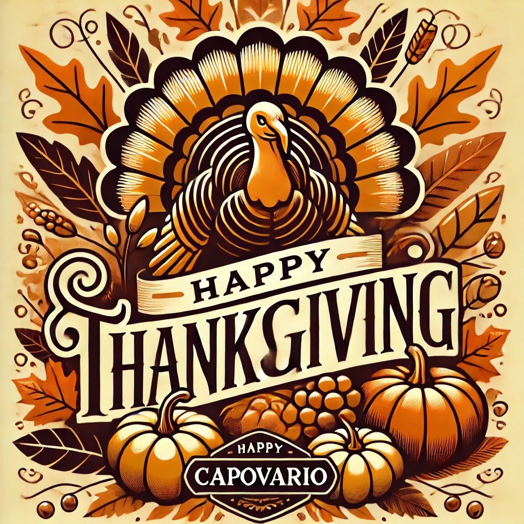 From our family to yours, may you have a blessed and happy Thanksgiving!
#Community #Capovario #Thanksgiving